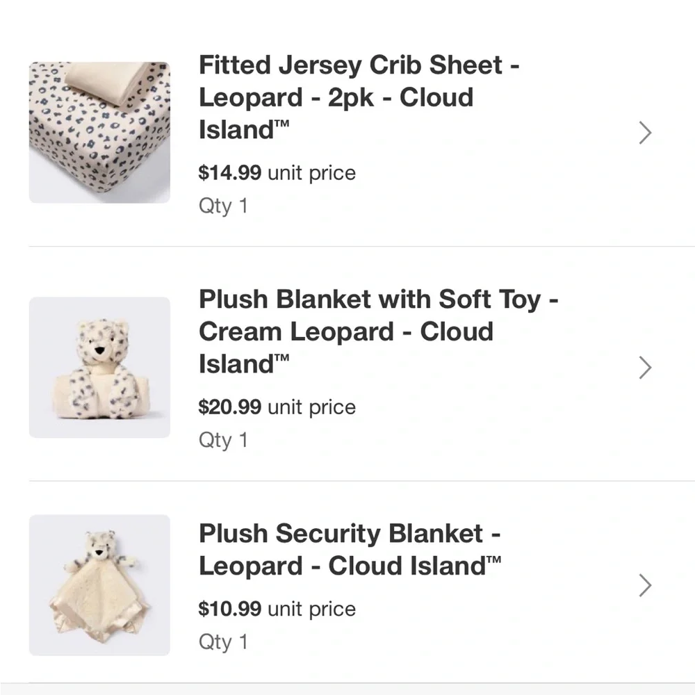 Cloud Island Leopard Print Crib and Security Blanket Set - Picture 4 of 4